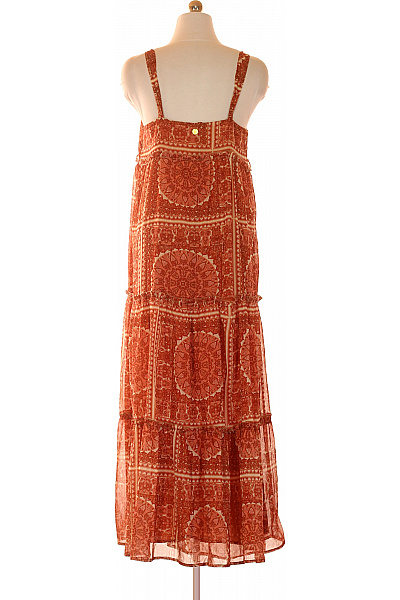 Freebird Dámské šaty bez rukávů oranžové dlouhé boho volnočasové Vel. EU S | Freebird | obrázek 3