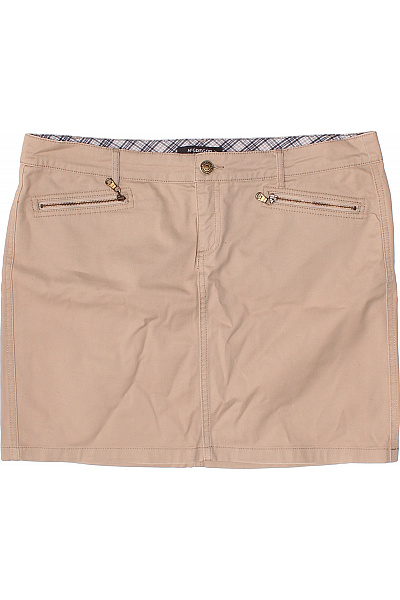McGregor Dámská bavlněná béžová krátká sukně se zipy rovná Velikost 42 | McGregor | obrázek 2