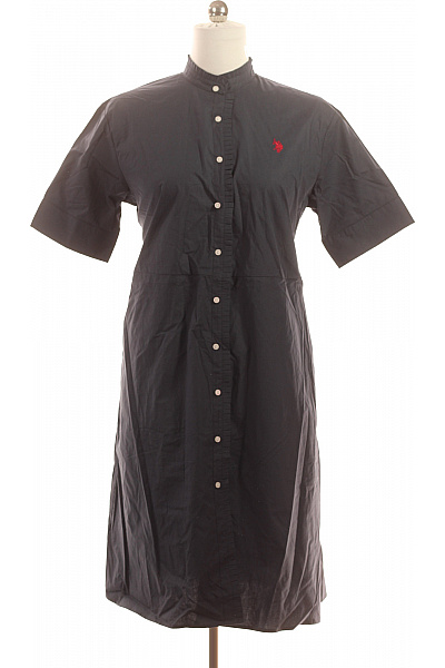 U.S.POLO ASSN. Dámské černé košilové šaty ke kolenům krátký rukáv Vel. M | U.S.POLO ASSN. | obrázek 2