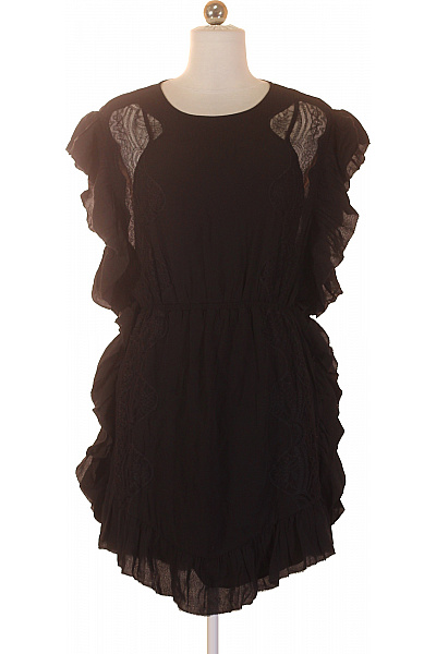 IRO krátké černé šaty krajkové volnočasové letní boho Vel. 36 | IRO | obrázek 2