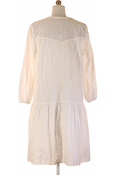 Esprit Dámské šaty bílé krajkové volnočasové boho letní bavlněné Velikost 38 | Esprit | obrázek 2