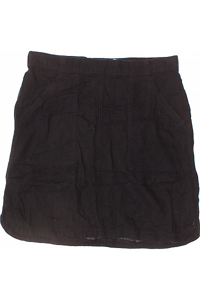 Next Dámská lněná černá mini sukně s kapsami áčková Velikost 40 | Next | obrázek 2