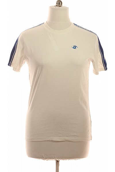 Guess Pánské Tričko S Krátkým Rukávem Bílé Sportovní Bavlněné Velikost M