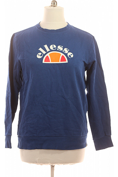 ellesse modrá bavlněná mikina s dlouhým rukávem a potiskem přes hlavu Vel. L | ellesse | obrázek 2