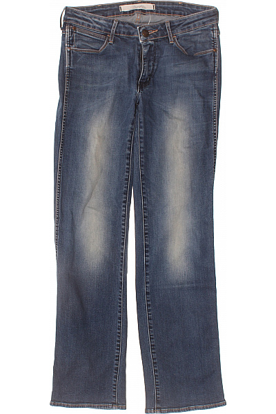 Wrangler Dámské Bavlněné Modré Džíny Rovné Seprané Klasické Vel. 28/30