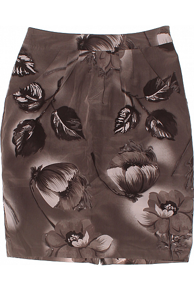 LAURA ASHLEY Polyesterová pouzdrová sukně hnědá květinová elegantní krátká vzorovaná Vel. 34 | LAURA ASHLEY | obrázek 2