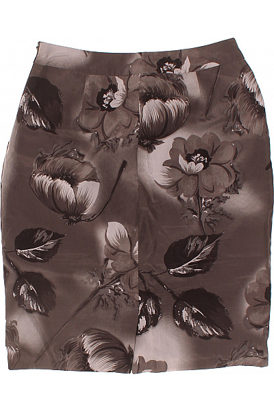 LAURA ASHLEY Polyesterová pouzdrová sukně hnědá květinová elegantní krátká vzorovaná Vel. 34 | LAURA ASHLEY | obrázek 3