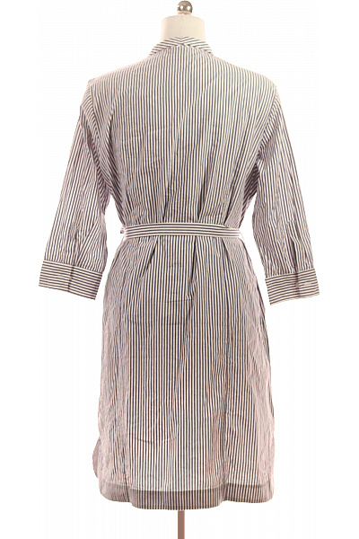 LAWRENCE GREY Dámské šaty košilové s páskem modré pruhované bavlna volnočasové s dlouhým rukávem Vel. 44 | LAWRENCE GREY | obrázek 3