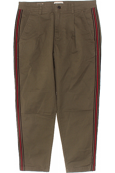 JACK & JONES Pánské khaki kalhoty s puky a bočním lampasem volné Velikost M | JACK & JONES | obrázek 2