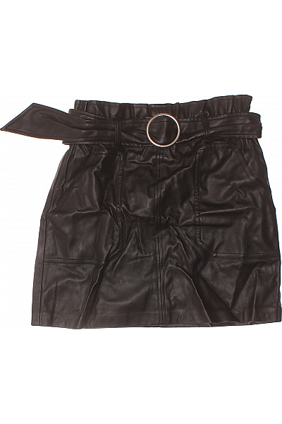 ZARA Černá koženková mini sukně s páskem a vysokým pasem Velikost S | ZARA | obrázek 2