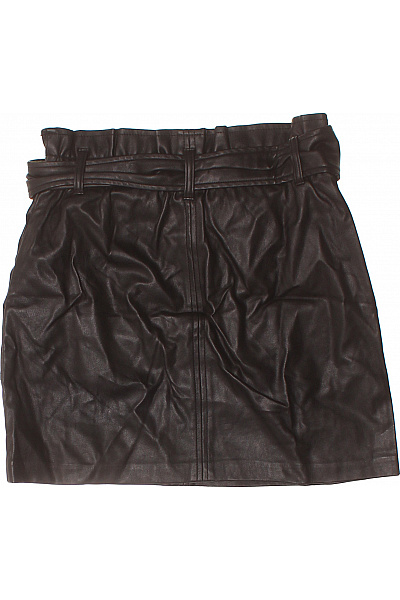 ZARA Černá koženková mini sukně s páskem a vysokým pasem Velikost S | ZARA | obrázek 3