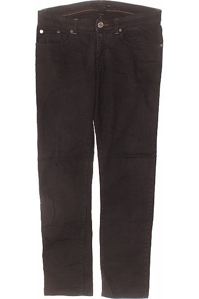 Calvin Klein Pánské Bavlněné Džíny Tmavě černé Rovné Strečové Klasické Vel. 31