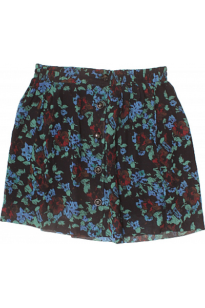 GANNI Dámská Květinová Sukně S Knoflíky A Potiskem Krátká Velikost 38