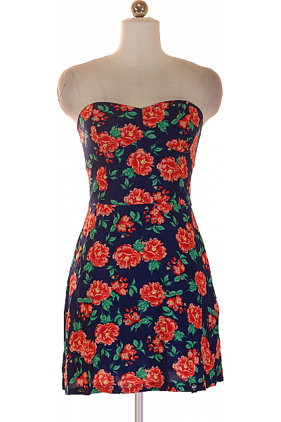 SUPERDRY Dámské modré viskózové mini šaty bez rukávů květované letní Velikost S | SUPERDRY | obrázek 2