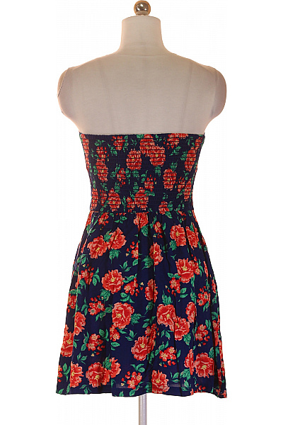 SUPERDRY Dámské modré viskózové mini šaty bez rukávů květované letní Velikost S | SUPERDRY | obrázek 3