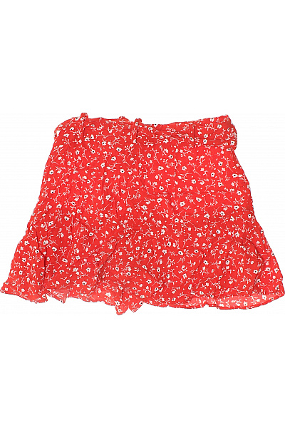 ZARA Červená květinová mini sukně s páskem a volánky Vel. s | ZARA | obrázek 3