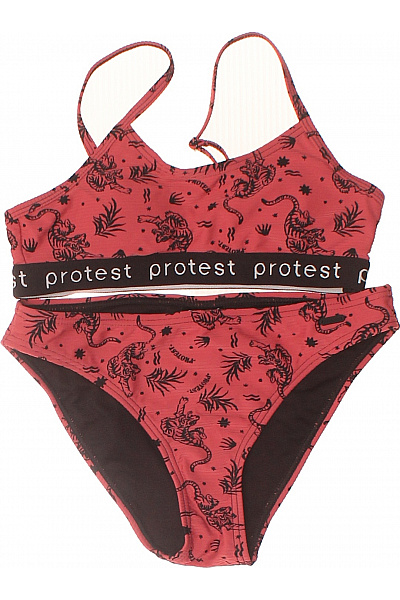 PROTEST Dívčí Plavky červené Tygři Velikost 152