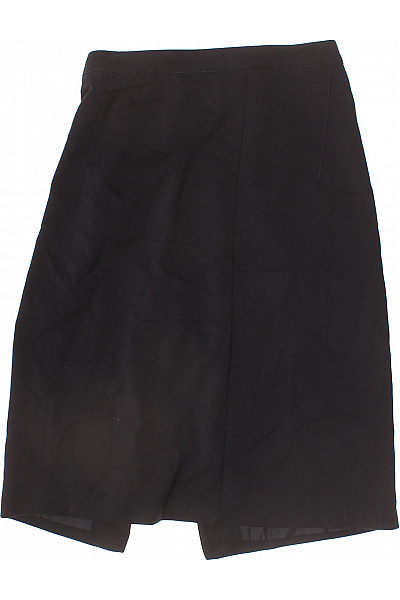 Dámská černá polyesterová pouzdrová midi sukně se zipem a rozparkem business elegantní Vel. 36 | Unimoda | obrázek 3