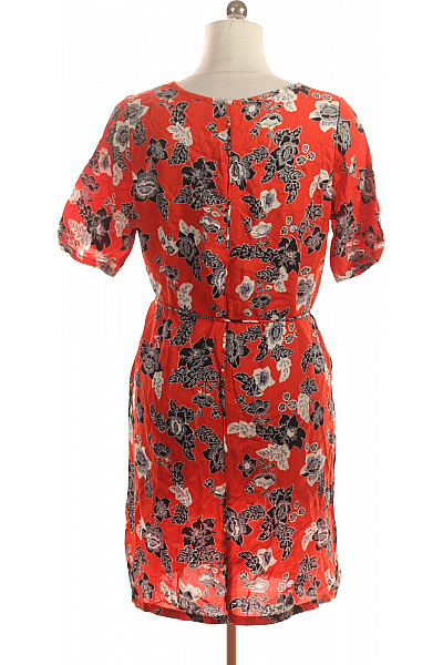 minimum dámské šaty s krátkým rukávem květované s páskem volnočasové letní Vel. 40 | minimum | obrázek 2