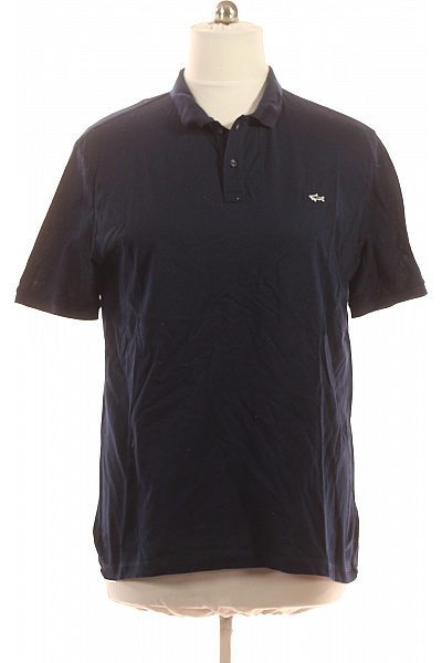 paul&shark Pánské tričko polo s límečkem krátký rukáv jednobarevné bavlněné modré Vel. XXL | paul&shark | obrázek 2