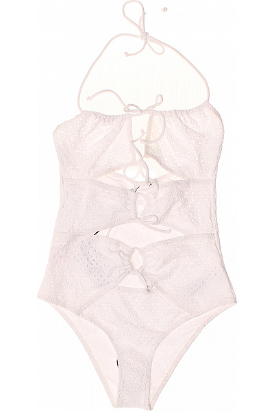 Guess jednodílné plavky za krk na zavazování s průstřihy bílé Velikost S | Guess | obrázek 2