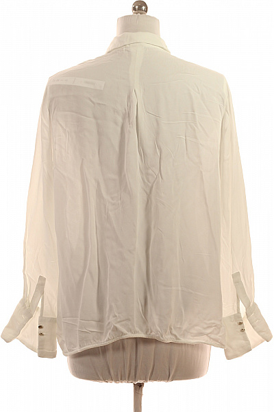 s.OLIVER Dámská viskózová bílá průhledná košile dlouhý rukáv ležérní volná Velikost 44 | s.OLIVER | obrázek 2