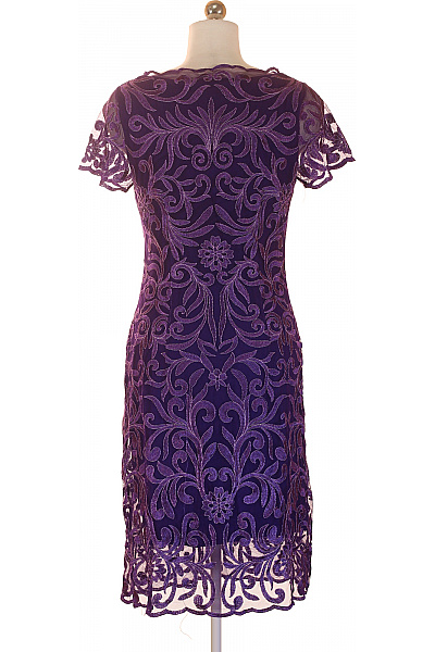 Phase Eight Fialové krajkové šaty pouzdrové elegantní krátké vyšívané na párty Vel. UK 10 | Phase Eight | obrázek 2