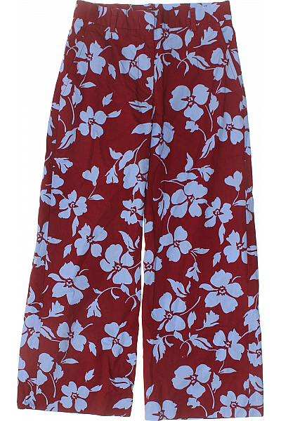 Max Mara Dámské bavlněné široké kalhoty červené květované volné letní ležérní Vel. EU 40 | Max Mara | obrázek 2