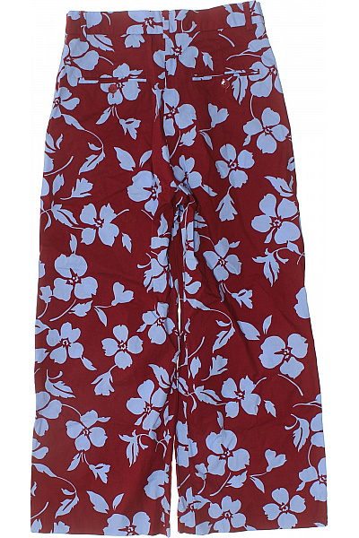 Max Mara Dámské bavlněné široké kalhoty červené květované volné letní ležérní Vel. EU 40 | Max Mara | obrázek 3