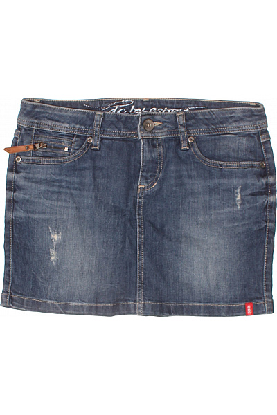 Esprit Dámská bavlněná modrá džínová mini sukně se zipem Velikost 34 | Esprit | obrázek 2