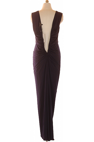 APART Dámské dlouhé šaty bez rukávů elegantní večerní zavinovací fialové Vel. EU 38 | APART | obrázek 2