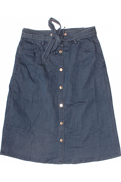 Rue de Femme Dámská modrá džínová midi sukně s knoflíky a páskem Vel. L | Rue de Femme | obrázek 2