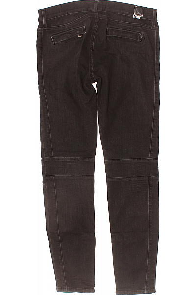 REPLAY Dámské bavlněné černé džíny skinny biker zipy Velikost 27 | REPLAY | obrázek 2