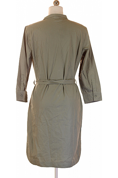 LAWRENCE GREY Khaki košilové šaty s páskem a 3/4 rukávem denní jednoduché Vel. 36 | LAWRENCE GREY | obrázek 2