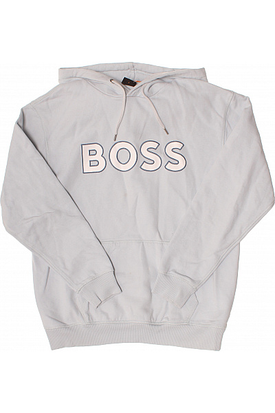 Hugo Boss Pánská Mikina S Kapucí A Potiskem Přes Hlavu Vel. S
