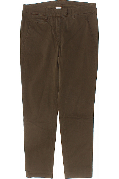 Dondup Dámské Bavlněné Chinos Kalhoty Hnědé Rovné Ležérní S Kapsami Velikost 28