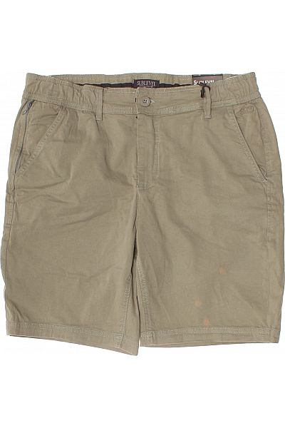 Sublevel Pánské Bavlněné Kraťasy Volnočasové Béžové S Kapsami Velikost M