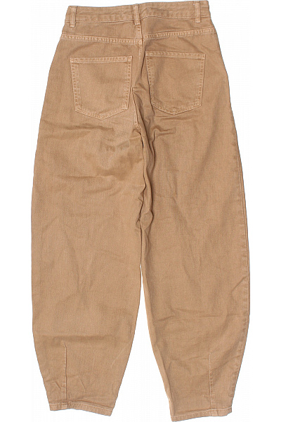 ZARA Dámské bavlněné volné kalhoty s kapsami béžové balonové Vel. 36 | ZARA | obrázek 2