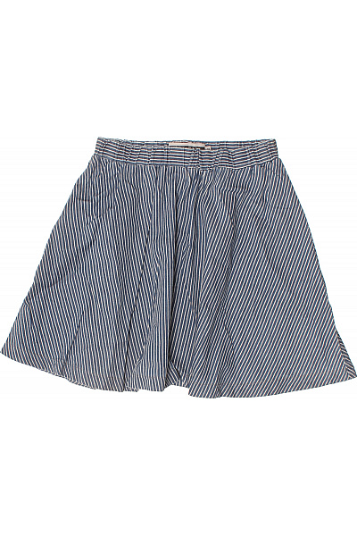 Noisy May Dámská Bavlněná Pruhovaná Modrá Krátká áčková Sukně S Gumou V Pase Velikost XS