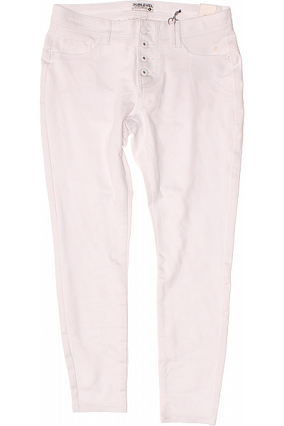 Sublevel Bílé Džíny S Vysokým Pasem A Knoflíky Velikost L