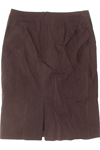 CINQUE Bavlněná hnědá pouzdrová pruhovaná business sukně ke kolenům Velikost 34 | CINQUE | obrázek 3