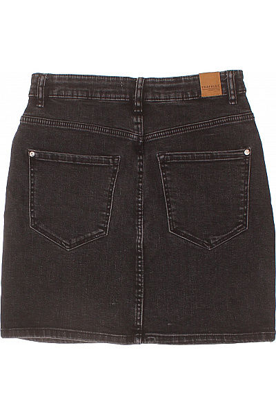 ZARA Dámská bavlněná černá džínová mini sukně pouzdrová rovná Velikost S | ZARA | obrázek 3