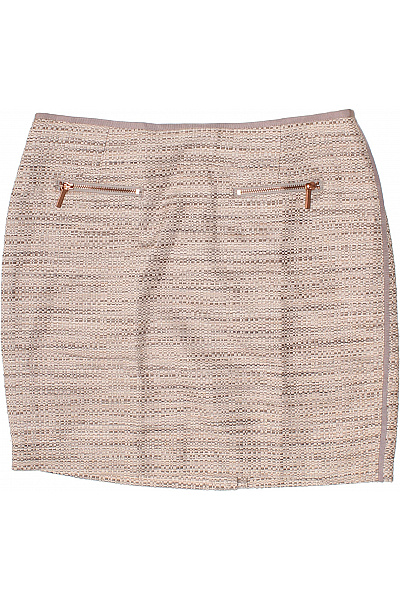 Next Dámská béžová vzorovaná krátká sukně se zipem elegantní bavlněná Vel. 42 | Next | obrázek 2