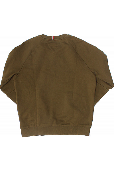 TOMMY HILFIGER Dětská Chlapecká Bavlněná Khaki Mikina Raglanový Střih Velikost EU 152 | TOMMY HILFIGER | obrázek 2