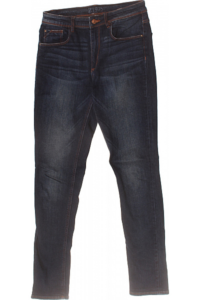 ZARA Dámské Džíny Modré Strečové S Vysokým Pasem Velikost 40