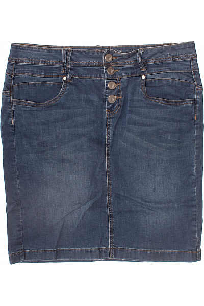 FRANSA Dámská bavlněná modrá džínové pouzdrová sukně s knoflíky Vel. 40 | FRANSA | obrázek 2
