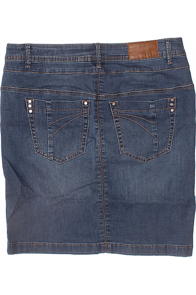 FRANSA Dámská bavlněná modrá džínové pouzdrová sukně s knoflíky Vel. 40 | FRANSA | obrázek 3