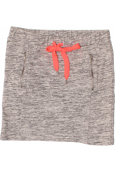 SAINT TROPEZ Dámská sportovní krátká sukně šedá melír se zipy a mašlí Velikost XS | SAINT TROPEZ | obrázek 2
