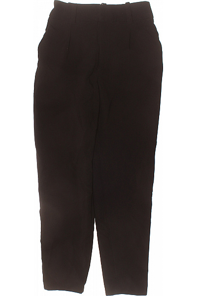 ZARA Dámské elegantní černé kalhoty s vysokým pasem polyesterové Velikost s | ZARA | obrázek 2