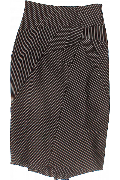 Karen Millen dámská pruhovaná midi sukně elegantní černobílá asymetrická Velikost 34 | Karen Millen | obrázek 2